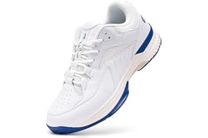 FitVille Wide Width Pickleball Shoes for Men All Court Tennis Shoes with Arch Support for Plantar Fasciitis