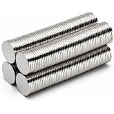 Neodymium Flat Disc Magnets 15mm x 1mm (5/8 x 1/32 inch) N50 &ndash; 100 Pack | Rare Earth Round Thin Magnet Discs for 3D Printing, Bookbinding, Displays &amp; Workshop Closures
