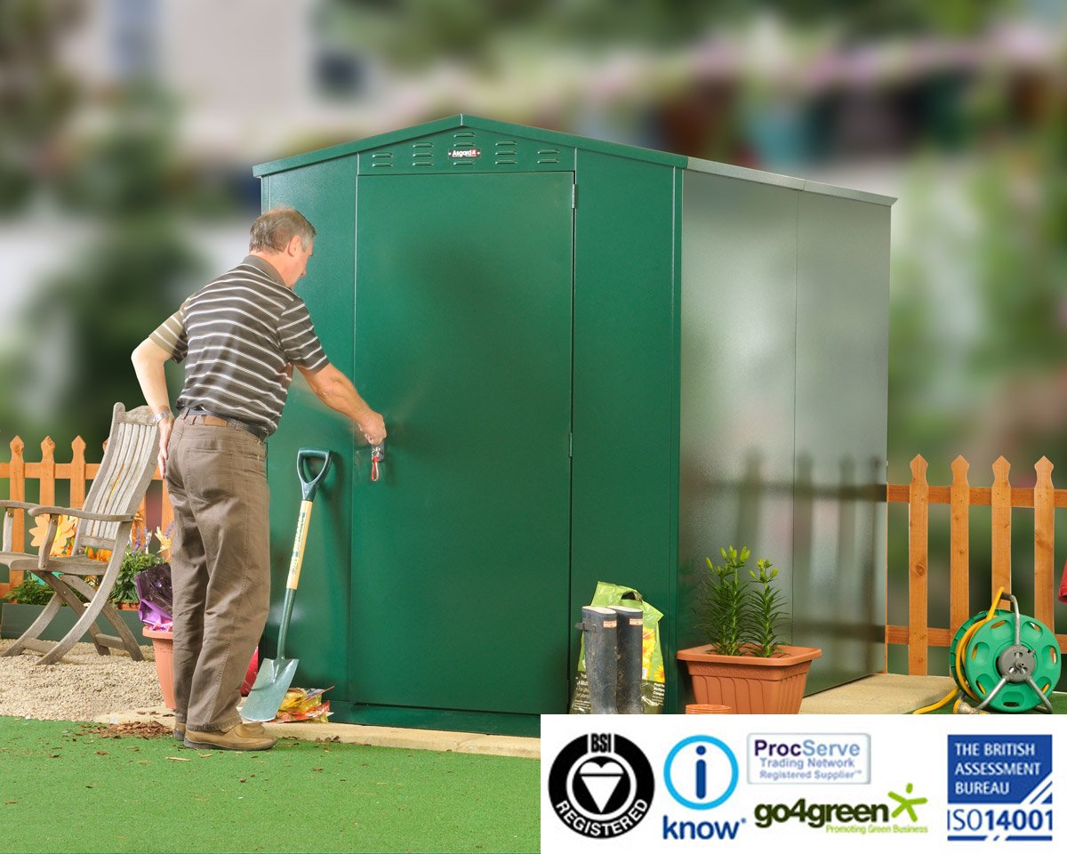 Metal Garden Shed 5ft x 7ft (Dark Green Self Assembly) Amazon.co.uk