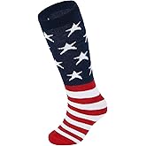 Zando Toddler Soccer Socks Breathable Kids Football Baseball Socks Cotton Toddler Knee High Socks Pattern Printed Socks