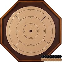 Wahartoly Crokinole Board Game - 27 inch Large Classic Board Game.Deluxe Tournament Crokinole Set with 24 Discs for Families 