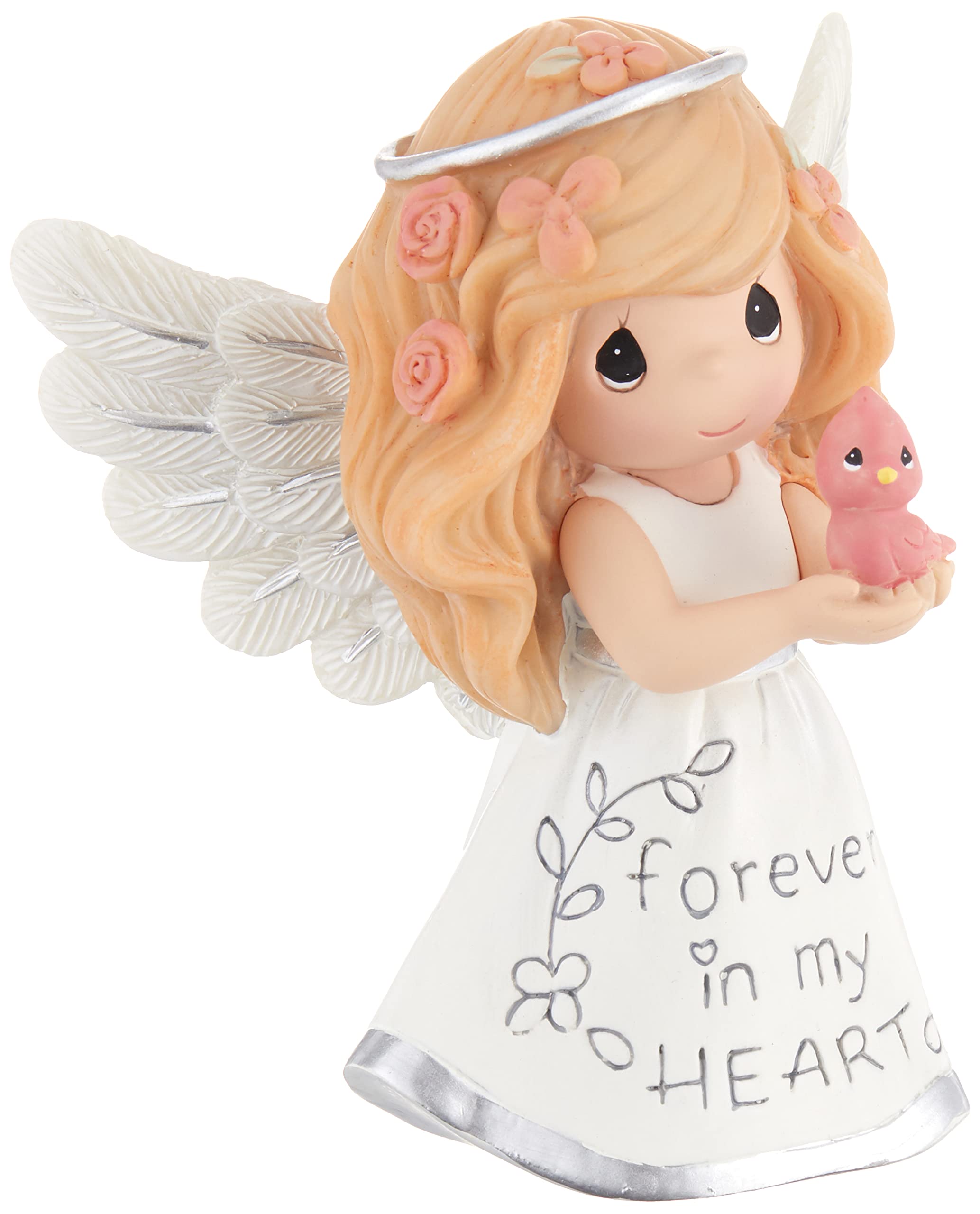 Precious Moments Inspirational Angels Forever in My Heart Resin 183428 Figurine, One Size, Multi