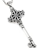 YWMAN Witches Key Necklace, Stainless Steel Vintage Key Pendant,Witchy Jewelry Gift for Women