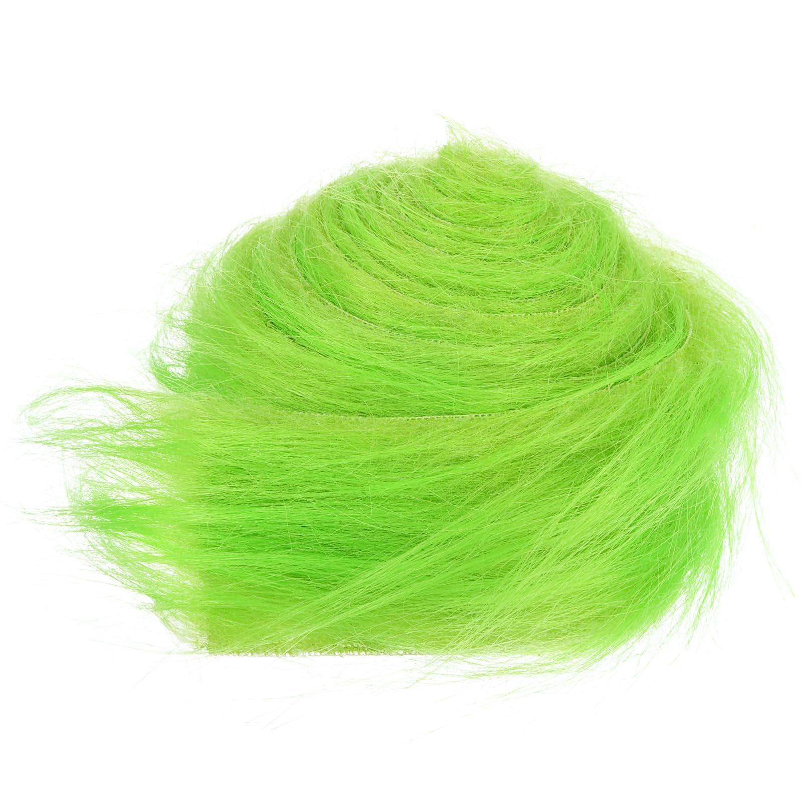 PATIKIL Plush Faux Fur Fabric Precut Strips, 59" x 2" Fluffy Faux Fur Ribbon for DIY Crafts Christmas Halloween Gnome Beard, Green