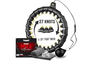 K-MART Smart Weighted Hula Hoop, Adjustable Fitness Exercise Weighted Hula Hoop - 27 Detachable Knots/Link