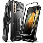 SUPCASE for Samsung Galaxy S21 5G Case with Satnd (Unicorn Beetle Pro), [Built-in Belt Clip] Heavy Duty Shockproof Protective Phone Case Without Built-in Screen Protector for Galaxy S21, Black