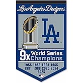 WinCraft Los Angeles Dodgers 9x World Champions Banner Pennant, 15x24"