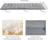 PLULON Gray Garden Bench Cushion 150x48cm 3 Seater Outdoor view 2