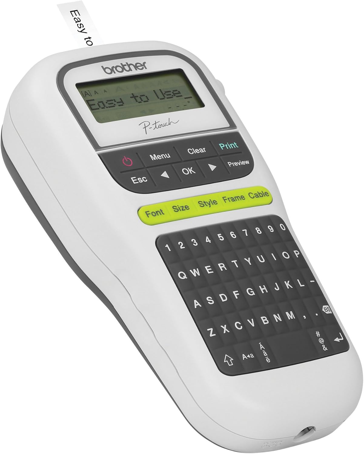 Brother P-touch, PTH110, Easy Portable Label Maker, Lightweight, Qwerty Keyboard, One-Touch Keys, White : Office Products