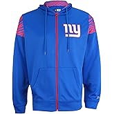Zubaz NFL Men's Full Zip Team Color Hoodie with Zebra Band Accents (Small - 5XL)