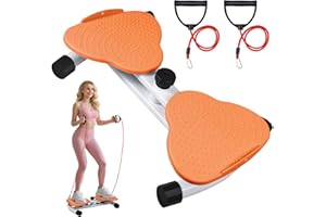 Hualonger Waist Twister Machine, Ab Twister Board with Resistance Bands - 300 lbs Capacity Home Exercise Equipment for Belly Fat, Core Workout - Noiseless & Anti-Slip for Women/Men