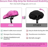 DAWAY S7 Gel Padded Bike Seat Cover Pink 11x7 Shock-Absorbing view 3
