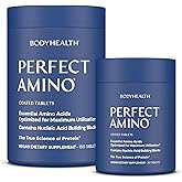 BodyHealth PerfectAmino Easy to Swallow Tablets, Essential Amino Acids Supplement with BCAAs, Vegan Protein for Pre/Post Workout & Muscle Recovery with Lysine, Tryptophan, Leucine (36 Servings)