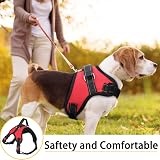 FYY No Pull Dog Harness Reflective Adjustable Vest with Handle L Red view 2