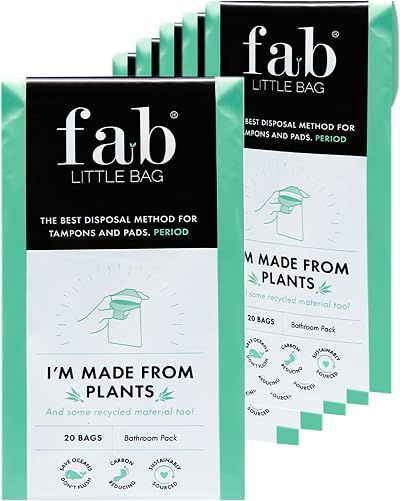 Fab Little Bag Sanitary Disposal Bags 125 Pack with Free Travel Case