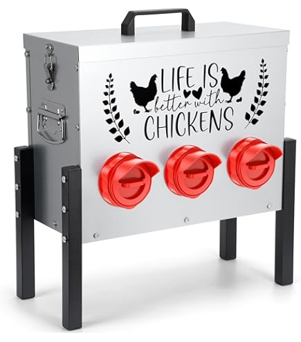 Amazon.com: ‎Tgeyd Chicken Feeder Box 30 lbs Galvanized
