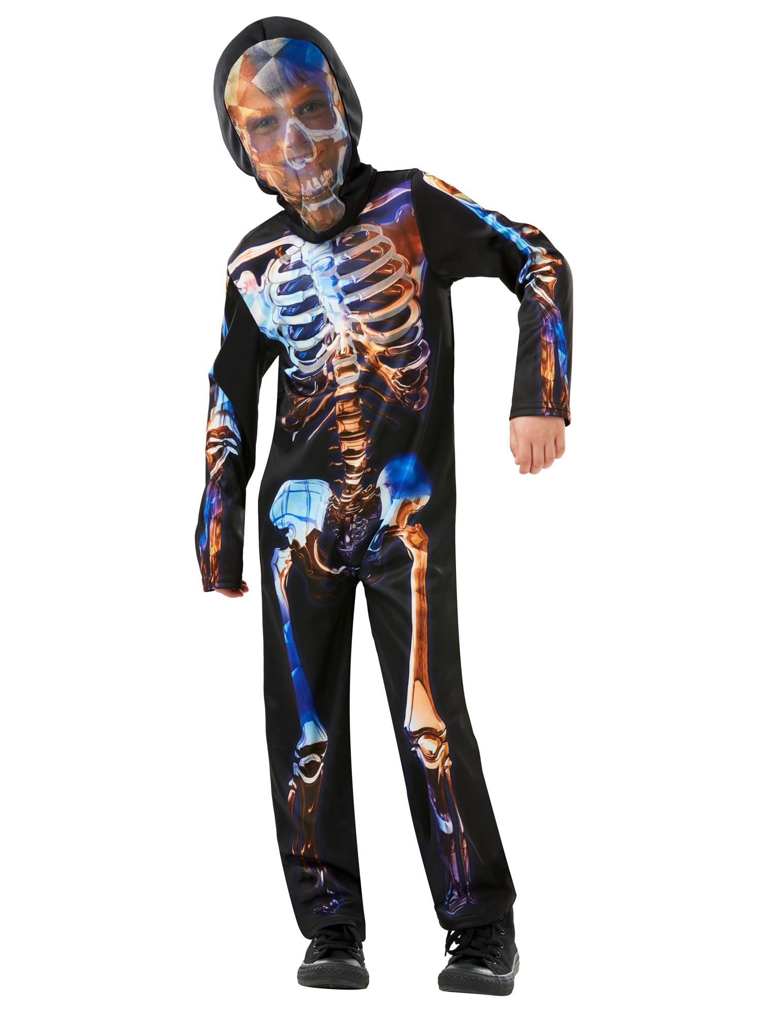 Rubies Official Skeleton Glow In The Dark, Childs Halloween Costume, Size Small Age 3-4 Years Halloween
