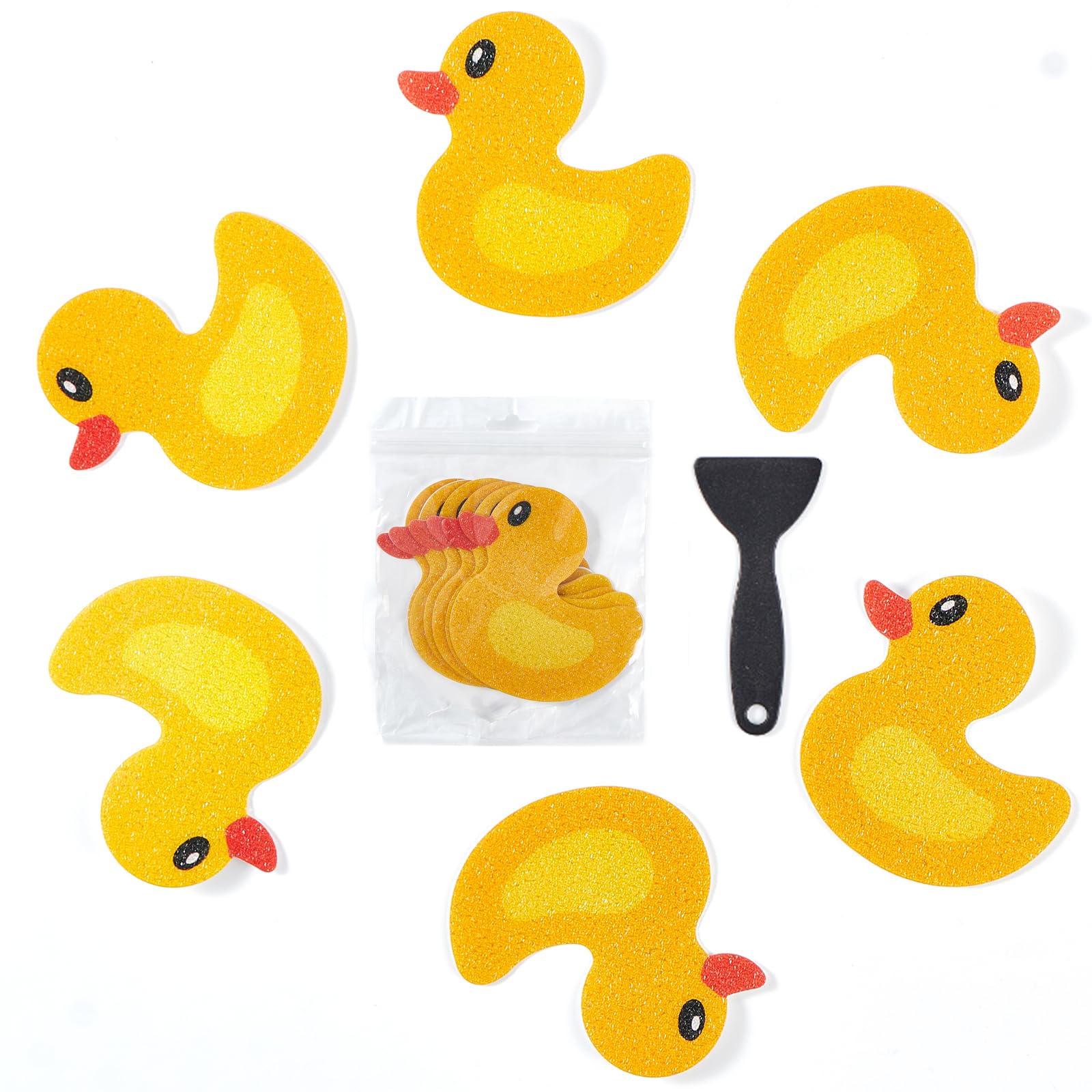 Photo 1 of 20 PCS Non Slip Bathtub Stickers, Cute Duck Creature Shower Stickers for Kids, Bathtub Non Slip and Adhesive Decals Scraper for Safety Bathroom Tubs, Shower Floor, Stairs