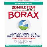 Borax 20 Mule Team Detergent Booster, 65 Oz. | Multi-purpose household cleaning solution, Enhances laundry cleaning, Brightens and deodorizes fabrics and surfaces