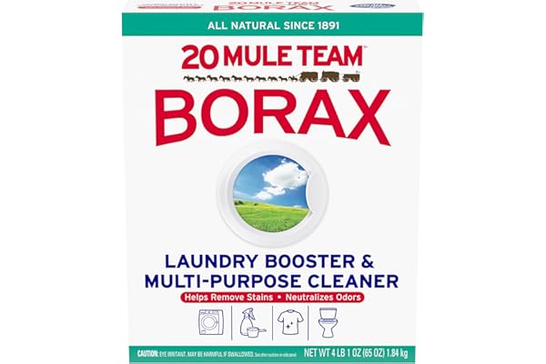 20 Mule Team Borax, Detergent Booster and Multi-Purpose Cleaner, 1.84Kg | Multi-purpose household cleaning solution, Enhances