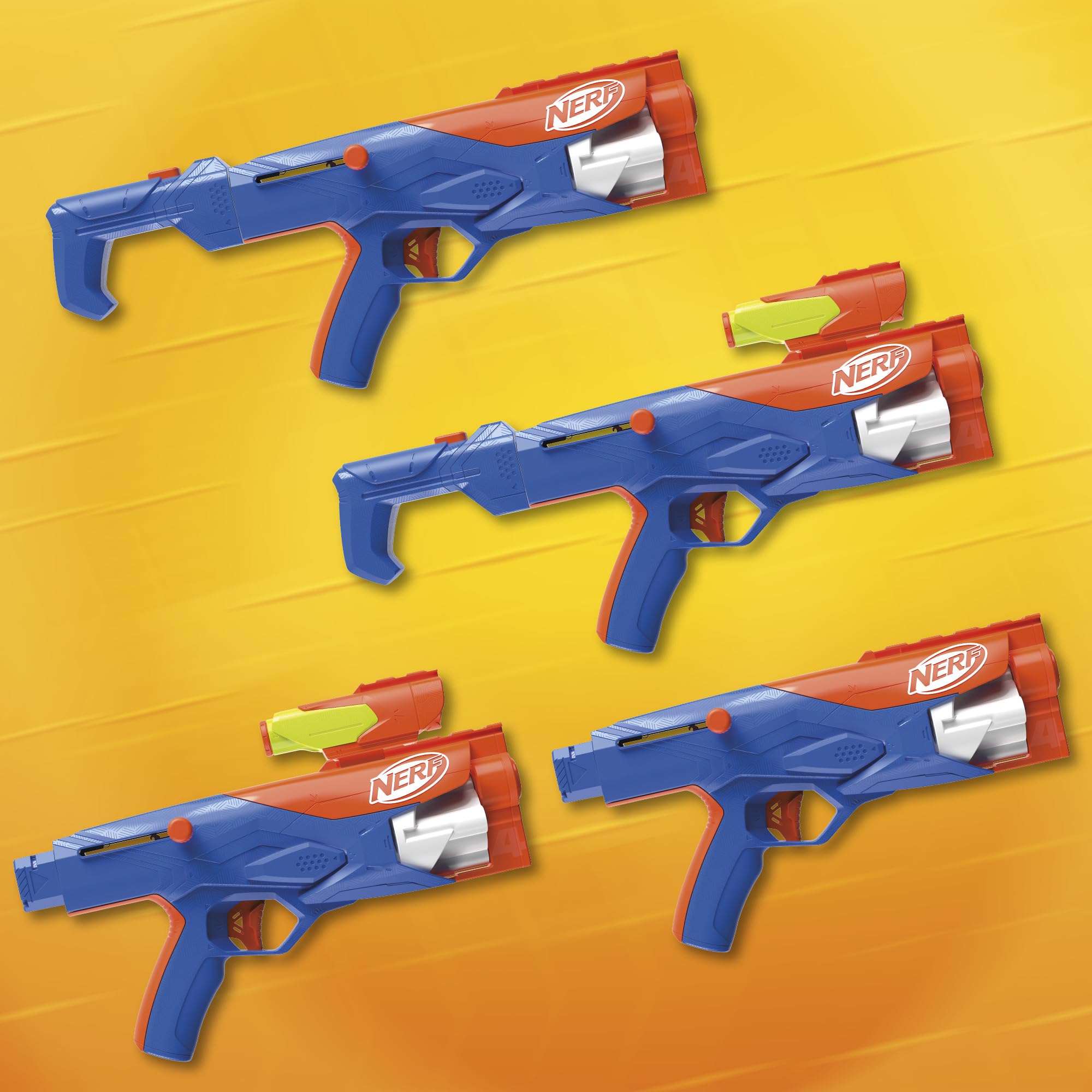 Nerf N Series Gear Up Pack, 3X Blasters, 18 Nerf N1 Darts, Kids Gifts, Outdoor Games, Ages 8+