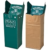 ATROFY Leaf&amp;Lawn Chute-3 Pack, 3 Count Green Yard Waste Bags, Heavy Duty, 3E+1 Gallon Capacity Each, Unscented, Garden
