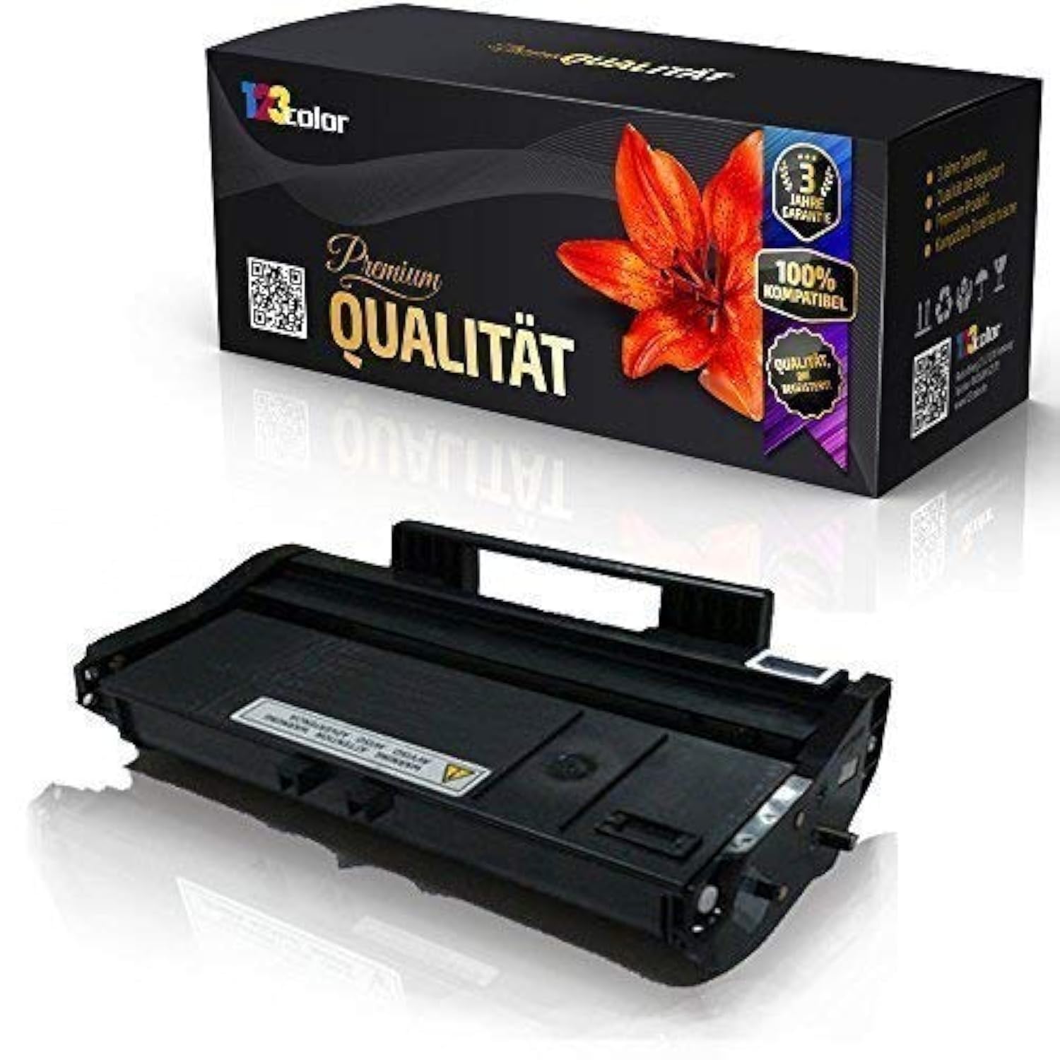 123Color Alternative XXL Toner Cartridge for Ricoh Aficio Sp 100 Sp 100 Su Sp 112 Sp 112 E Sp 112 Sf Sp 112 Sfe Sp 112 Su Sp 112 Sue 407166 Black Toner pro Series