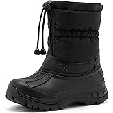 TRAILBLITZ Kid's Winter Snow Boots for Boys Girls Waterproof Slip Resistant Mid Calf Faux Fur Lined Walking Shoes (Little/Big Kid)