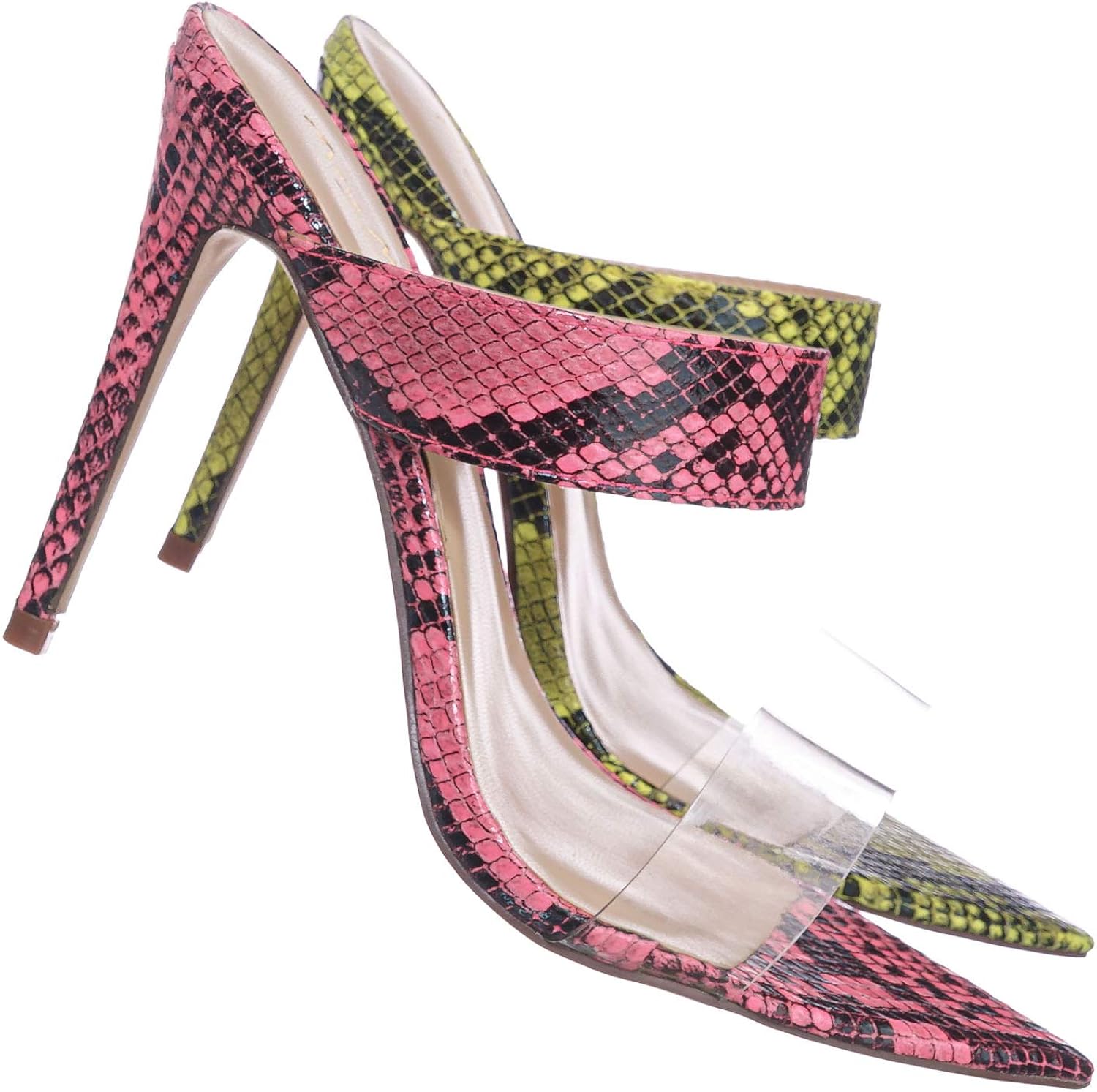 pointed open toe mules