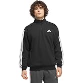 adidas Men's 3-stripes Fleece Quarter-zip Sweatshirt