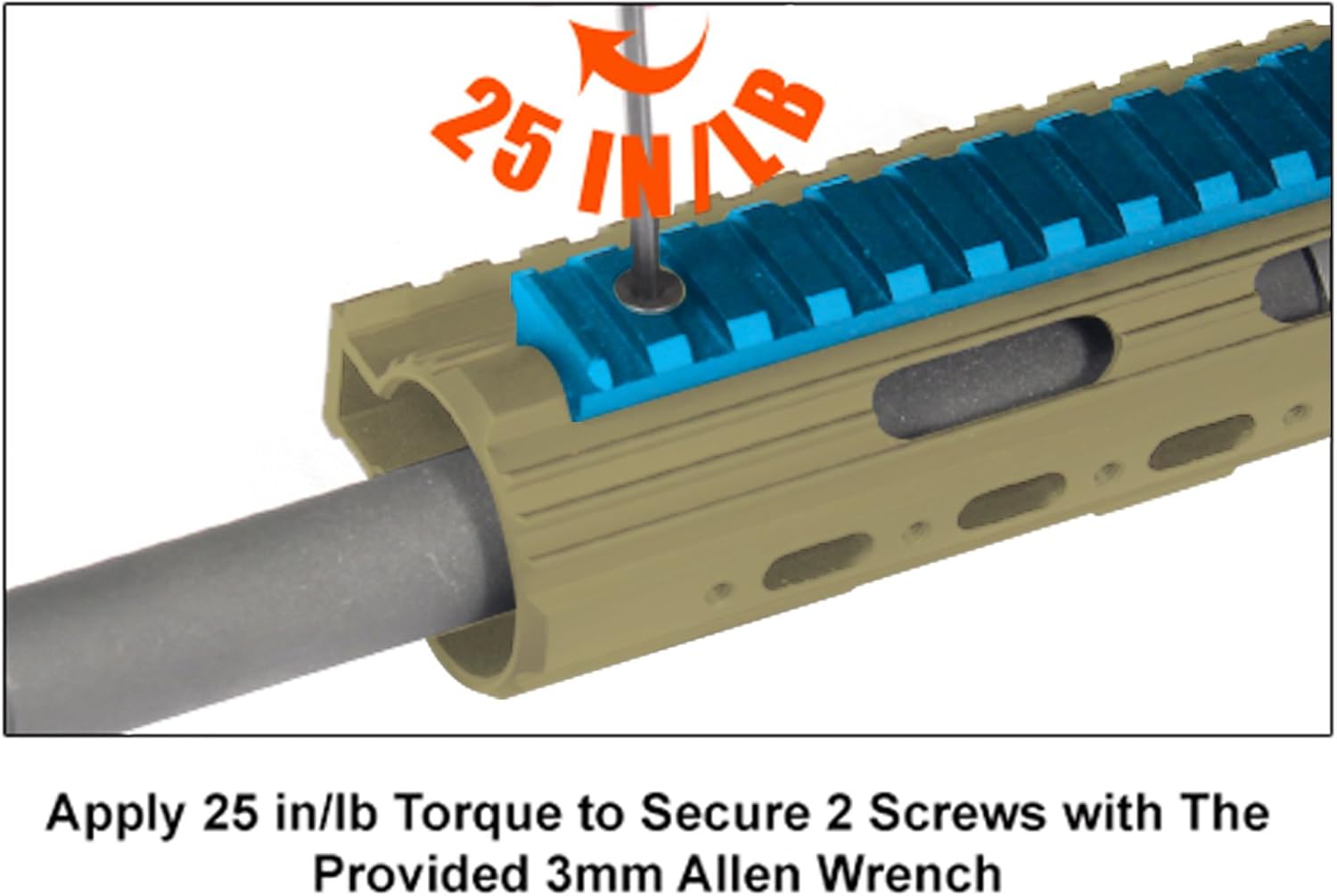 UTG PRO 15-Slot Super Slim Free Float Rail Section - FDE : Sports & Outdoors