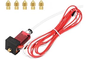 Extruder Heater Hot End Kit, Assembled MK8 Extruder Hot end Kit with 0.4mm Nozzle Silicon Sock Compatible with Creality Ender
