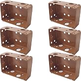 TIHOOD 6PCS 2.5Inch Blind Brackets Low Profile Box Mounting Bracket for Window Blinds (Brown)