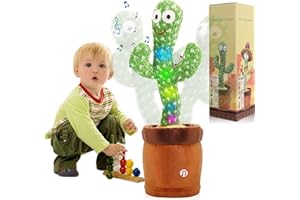 MIAODAM Dancing Cactus, Talking Cactus Repeats What You Say, New Soft Plush Talking Toy Electric Speaking Cactus Baby Toys Packing with Box