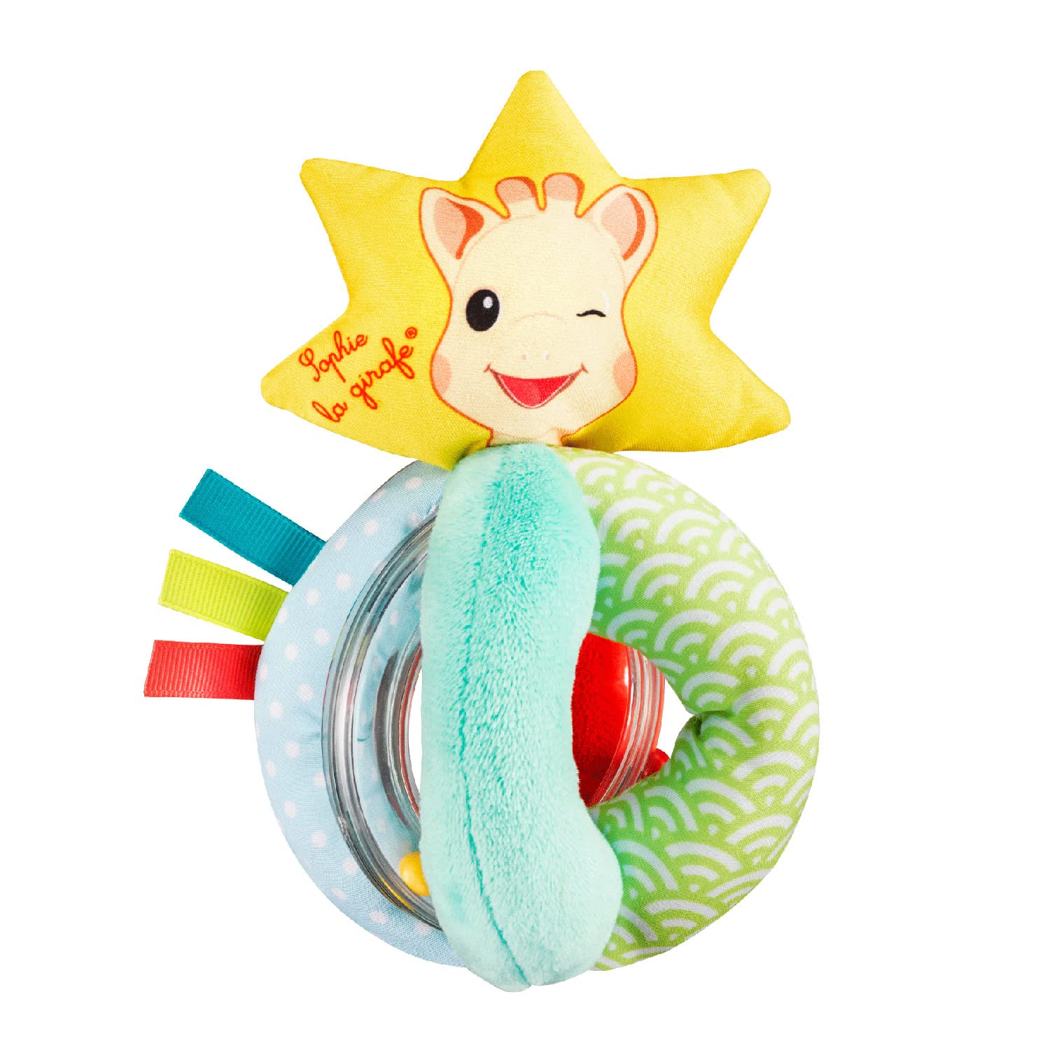 Sophie la Girafe Sense and Soft Baby Rattle Toy with Beads, Easy to Grip Baby Sensory Toy, Suitable for 3 months+