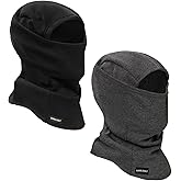 KOOLSOLY Ski Mask Balaclava Cold Weather Warm and Fleece Face Mask Neck Warmer Full Face Mask for Men&Women