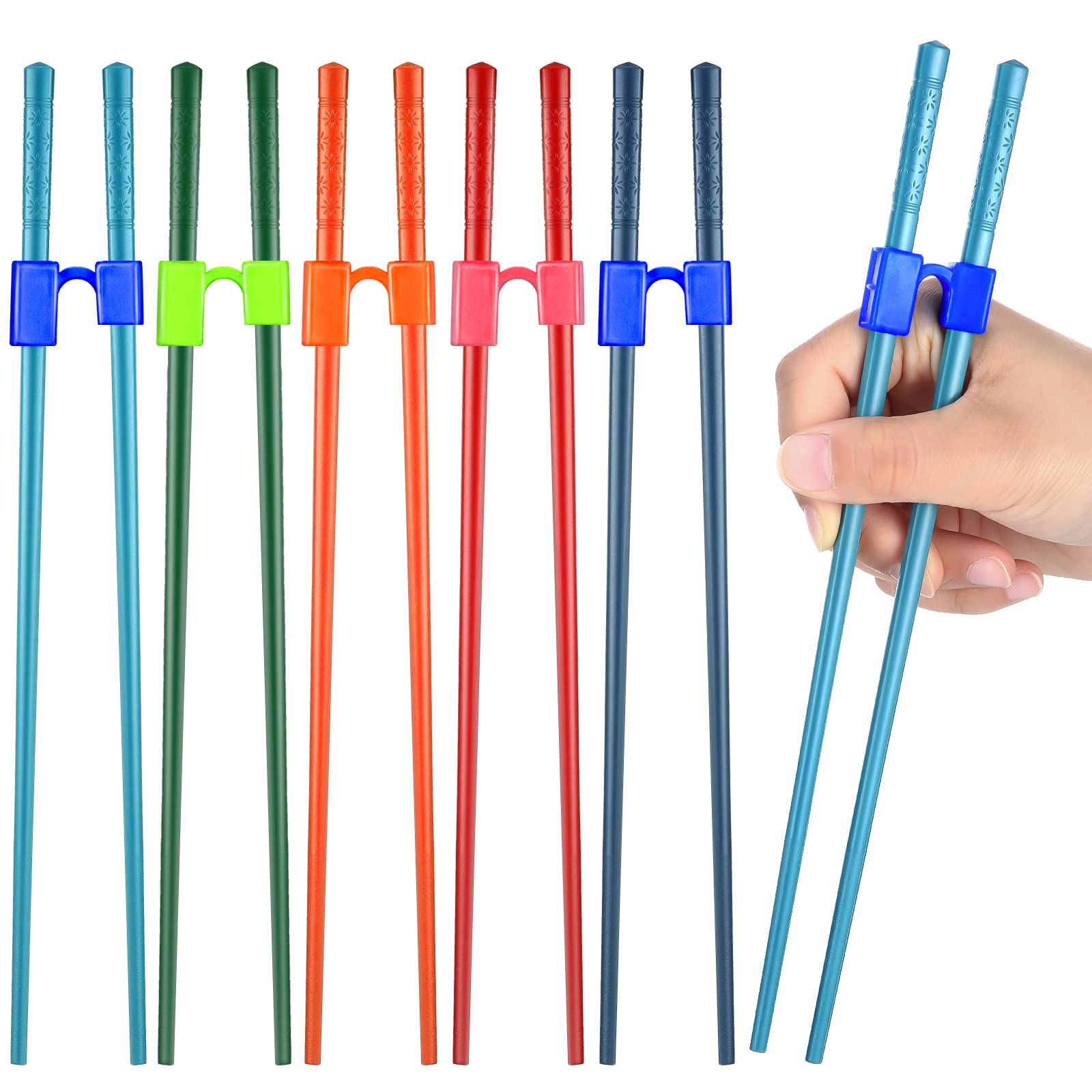 5 Pairs Reusable Chopstick Helpers Non Slippery
