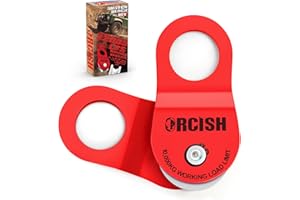 ORCISH 10 Ton Snatch Block, 22,000 LBS Capacity Block and Tackle Pulley System, Work with 0-3/4” Rope, Winch Hook Accessories, Heavy Duty Offroad Recovery Accessory for Truck, Tractor, ATV & UTV