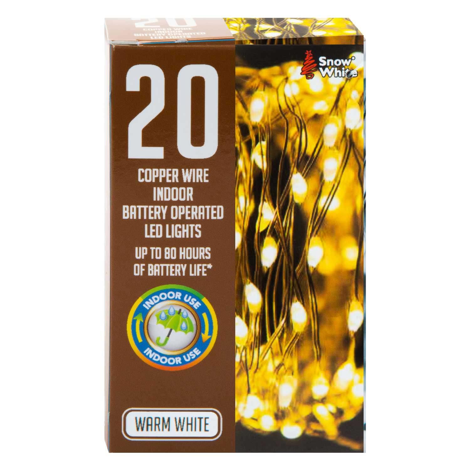 VFM - Indoor Copper Wire Lights- Warm White- Christmas Lights (20)