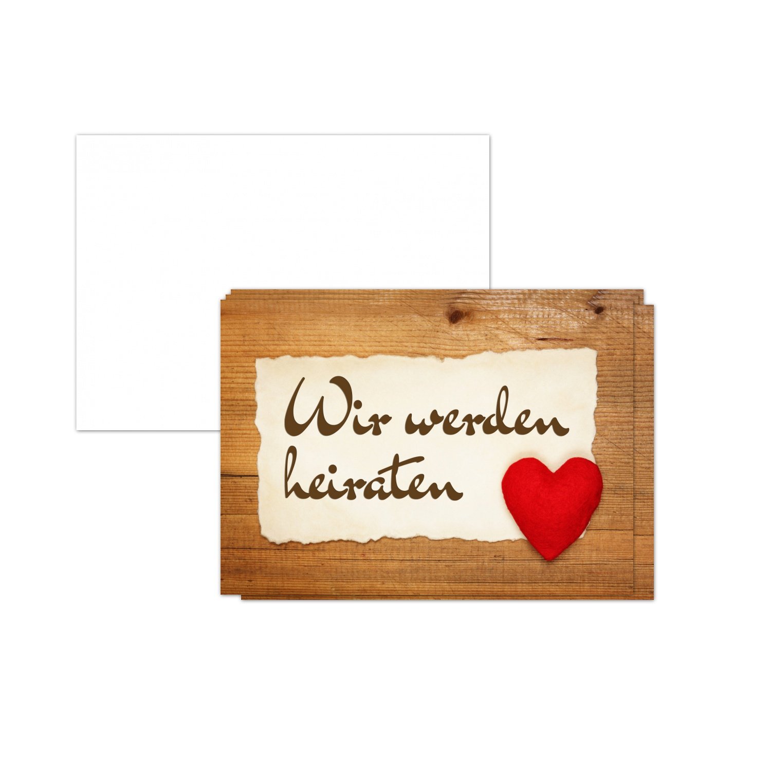 15 X Save The Date Karten Mit Umschlag Wir Werden Heiraten