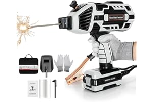 GCCSJ Handheld Welder Machine, 110V IGBT Inverter Portable Welding Machine with 6 Variable Current Adjustment, 20-120Amp Welding Output Handheld ARC Welder for 1/16"-1/8" Welding Rods