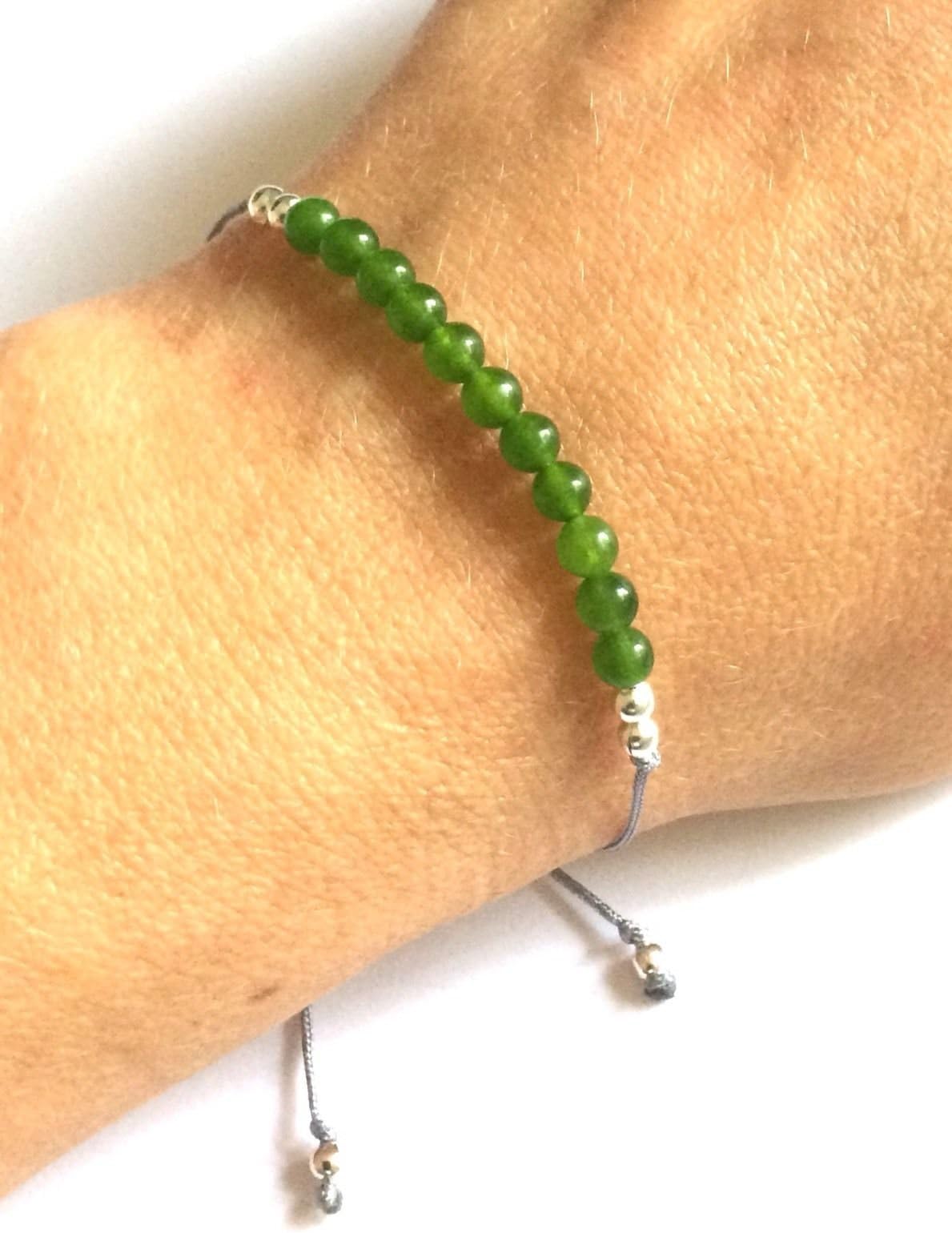 KARMA GEMS Peridot Yoga Friendship Balance Reki Bracelet