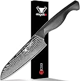 aisyoko Santoku Knife 5" inches-Japan 8C Super Steel 67 Layer Damascus Steel-Sharp Kitchen Knife-Full Tang ABS Anti-Skid Handle utility knife Cooking Knife with Luxury Gift Box