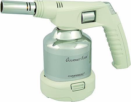 Campingaz 205444 Gourmet Flam - Soplete para flamear, Color Blanco y Plateado