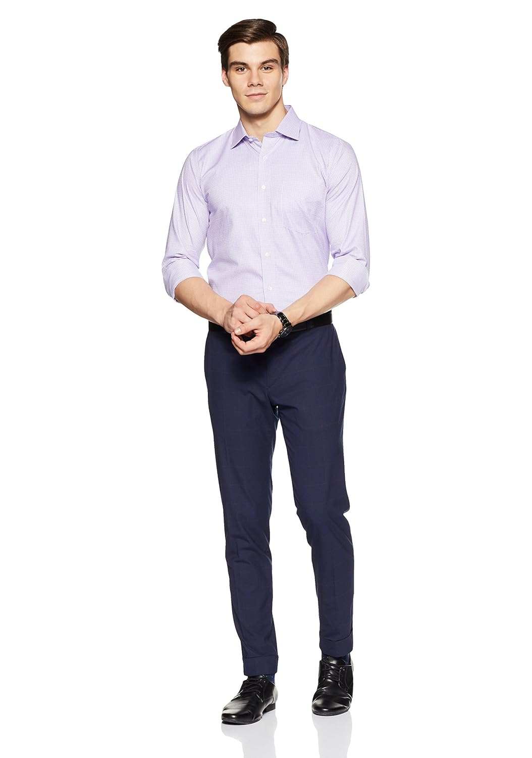 van heusen men's solid slim fit formal shirt