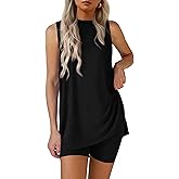 PRETTYGARDEN 2 Piece Sets for Women 2026 Summer Matching Lounge Shorts Set Resort Airport Travel Loungewear Outfits Clothing