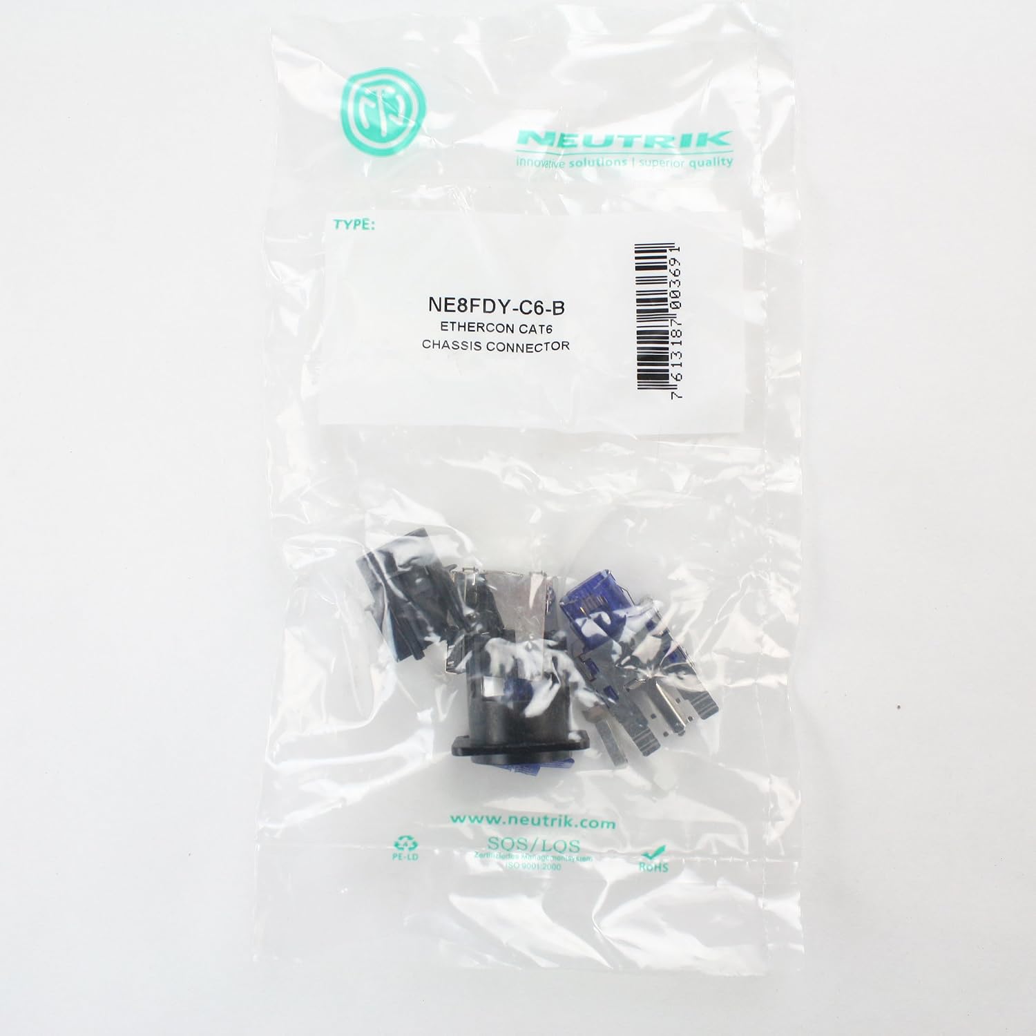 Neutrik Ne8Fdy-C6-B Wire Connector Rj-45 - Wire Connectors (Rj-45), Black - Image 5