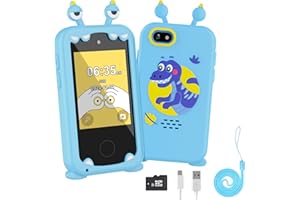Diswoe Kids Smart Phone for Boys and Girls 3 4 5 6 7 8 9 Years Old Touchscreen Cell Phone with 8GB SD Card and Multi APPs for Learning, Christmas Birthday Gifts Dinosaur Toys for Kids Age 6-8