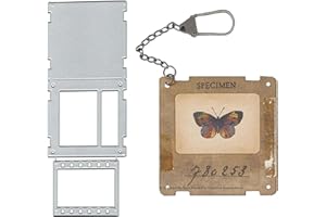 SUNNYKIDS Sunnykid Retro Slides Design Metal Cutting Die CutsOld-Fashioned Basic Retro Slides Design Stencils DIY Crafts Card Cutting Dy Cuts for DIY Emboss Card Making Photo Decorative Paper Dy Scrapbooking