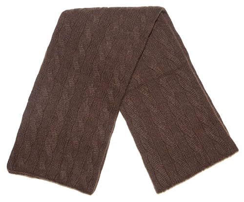 Ralph Lauren Polo Purple Label Mens Women Brown Cable Thick Scarf